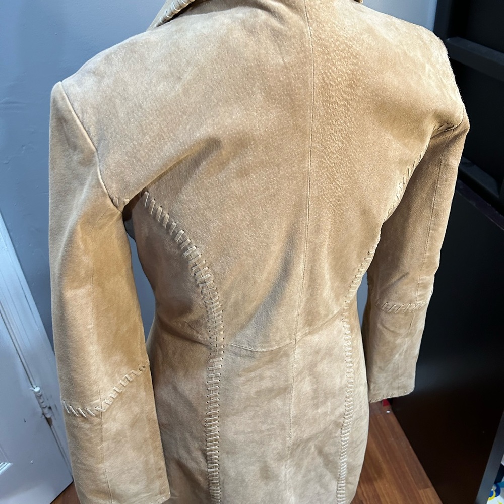 Leather trench coat size small - Picture 10 of 14